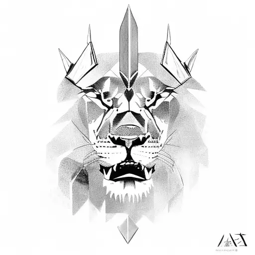 Lion With Spartan Warrior