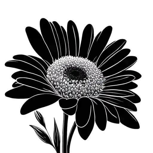 Generate Me An Image Of Two Daisies In Thin Line