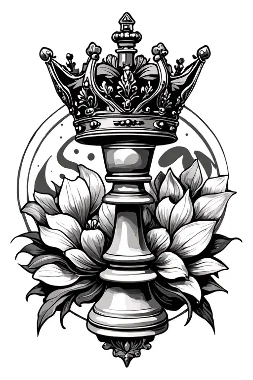 Flor De Maga With Crown And Chess Piece