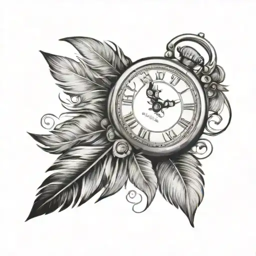 Feather And Clock