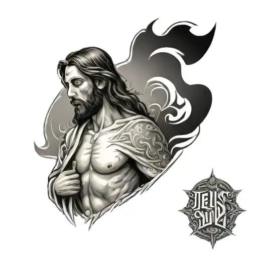 Jesus With Six Pack