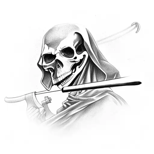 Grim Reaper With A Compound Bow