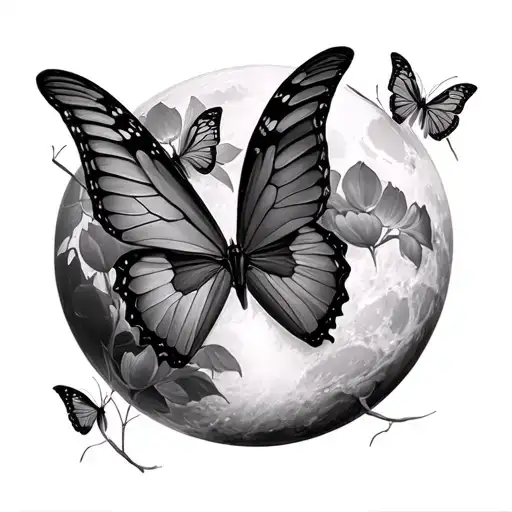 Moon And Tuli Butterflys