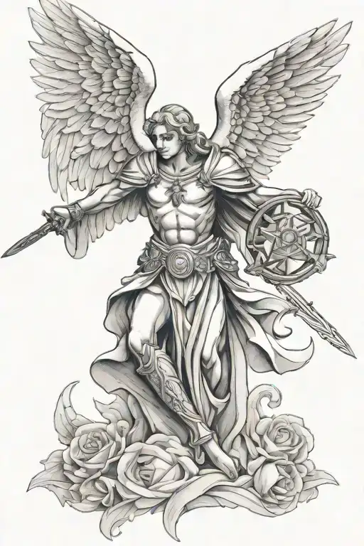 Guardian Angel Holding A Sword