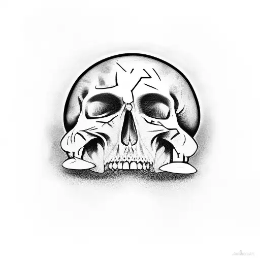 Male Head Without Skull And Instead A Brain There Is A Globe Inside The Head