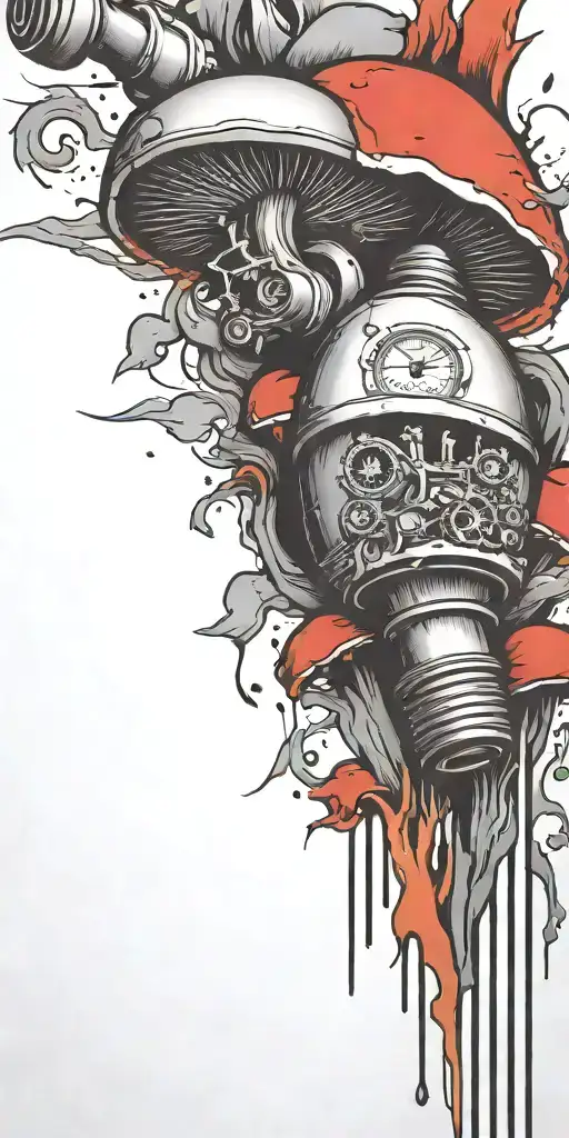 Hippy Tripping Ticking Time Bomb Mushroom Grenade