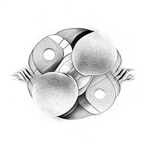 Two Humans Forming A Circular Yin & Yang Symbol