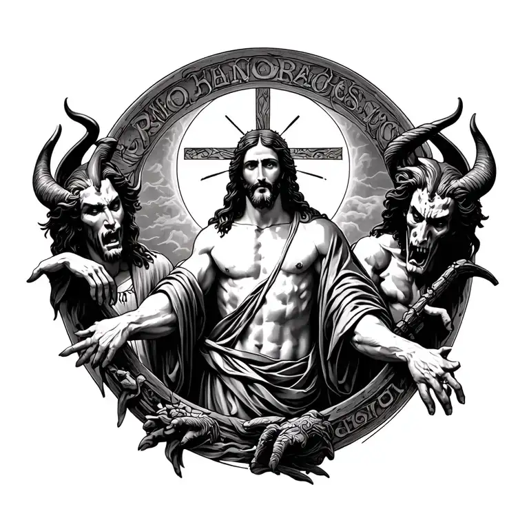 Jesus Christ In The Underworld With The Devil Realism