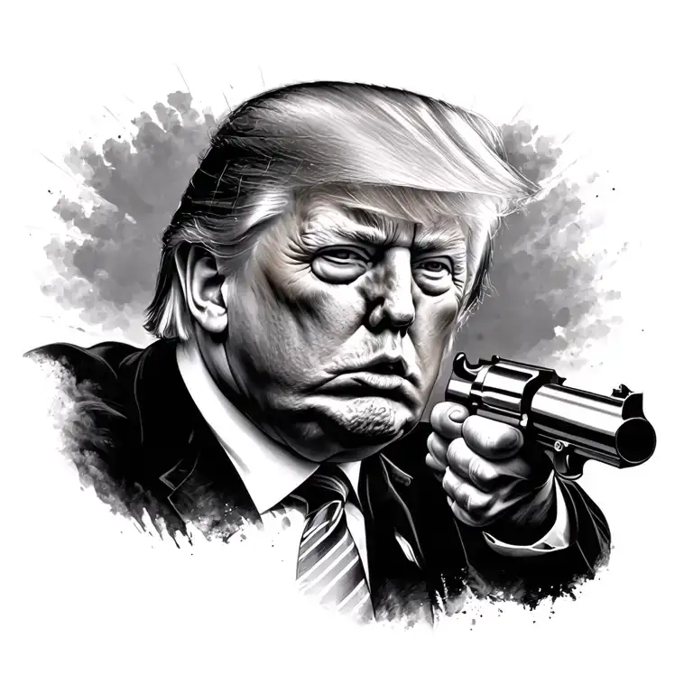 Donald Trump Shooting Guns Realism