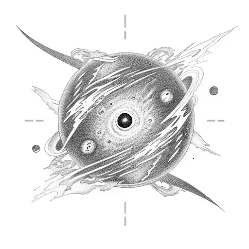 A Mesmerizing Black Hole Floating World Rockets And Aliens