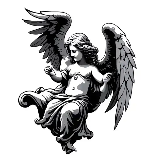 Scroll With Angel Holding