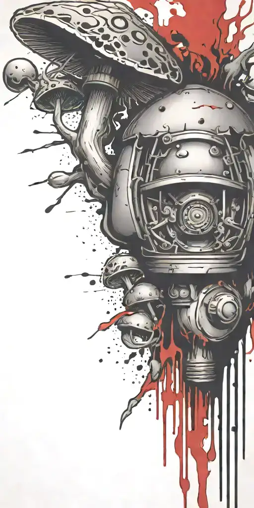 Hippy Tripping Ticking Time Bomb Mushroom Grenade