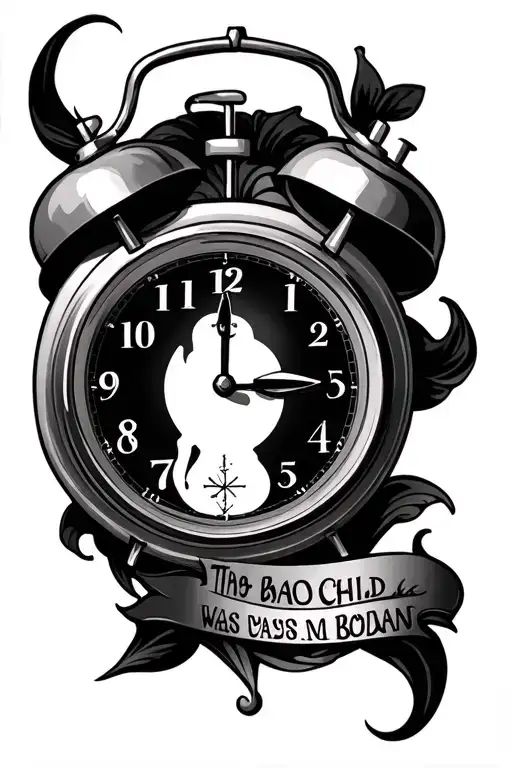 Timer Clock With Time Child Was Born And Name Incorporated