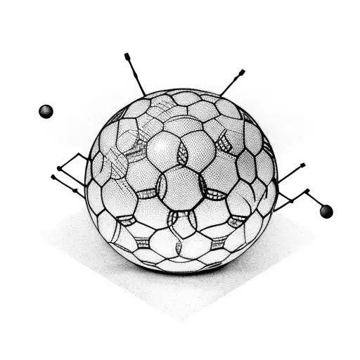 Floorball Stick And Balls Abstract Design