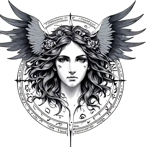 Virgo Zodiac Sign Made Entirely Of Black