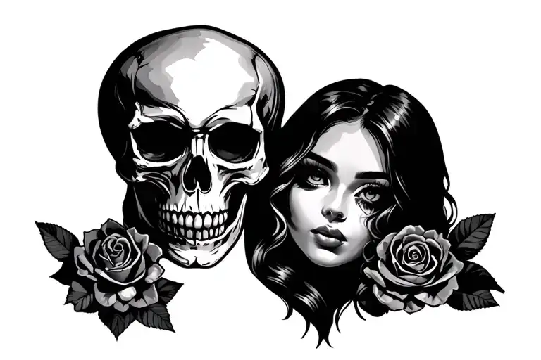 Skull And Lady