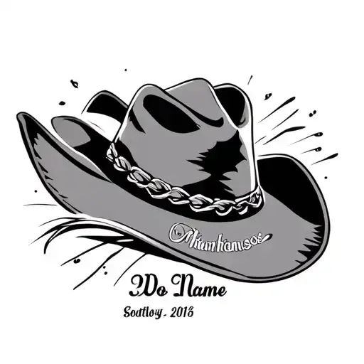 Cowboy Hat With Name And Date