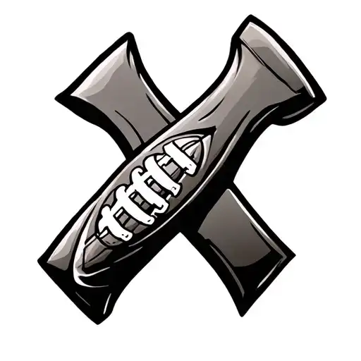 Cross With An American Football