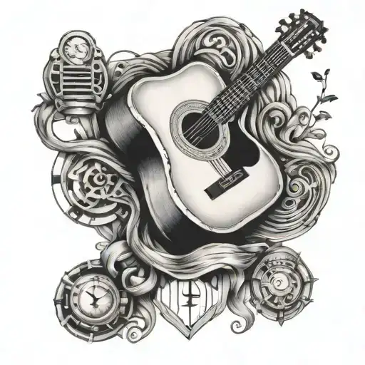 Acoustic Guitar And Time Inside