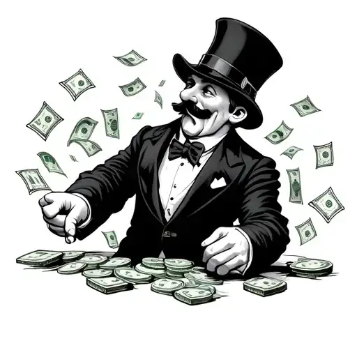 Monopoly Man Money Spreading