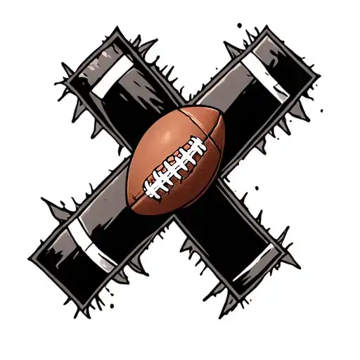 Cross With An American Football