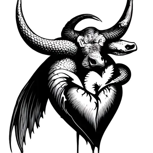 Bird Bull Broken Heart Snake