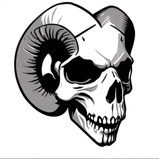 A Rams Skull With Reference To The La Rams Head