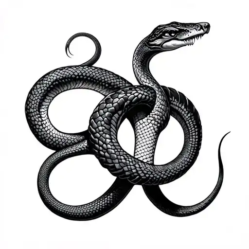 Hourglass Snake Coiled