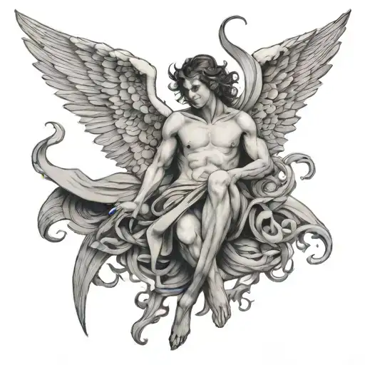 The Angel Is Intertwined With The Demon Holding