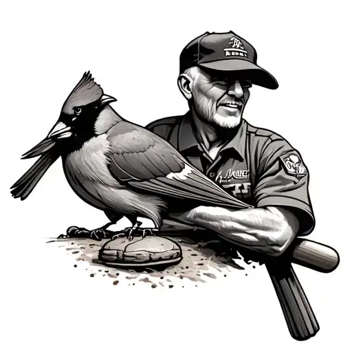 Army Vet Grandfather With Beach Cardinals Baseball Va