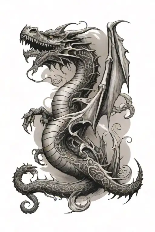 A Dragon Breathing Musical Notes On A Sandy Beach