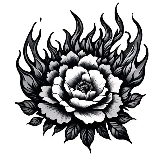 Fire And Florals Forming The Shape