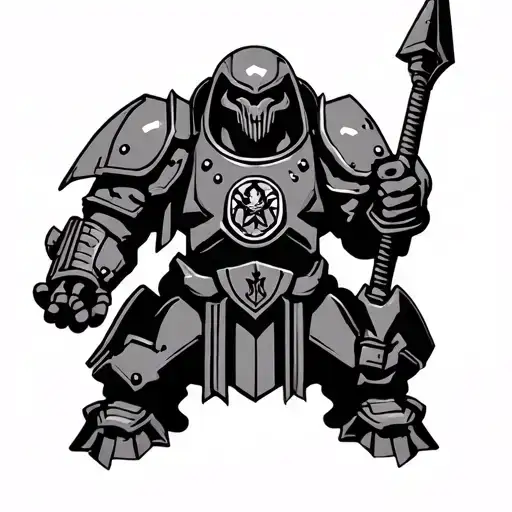 Warhammer 40K Pictographs In A Vertical Line