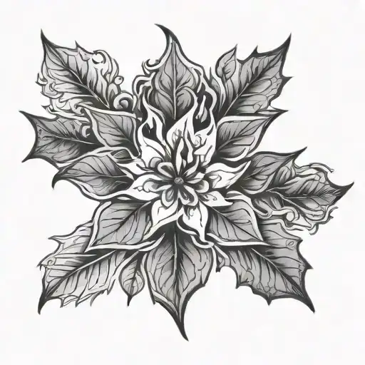 Maple Leaf Madala Designs Around Roses