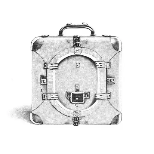 A Vintage Suitcase Adorned With Travel Stickers Representing All The Places You've Been