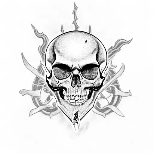 Flames Skull Pirate