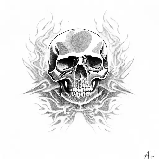 Flames Skull