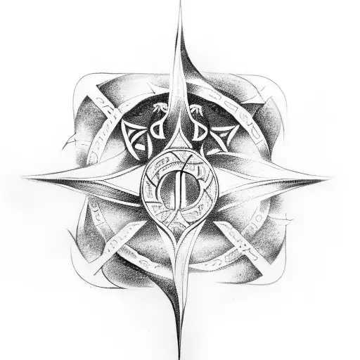 Viking Tree Of Life With Runic Compass