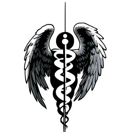 Guardian Angel With Medical Symbol