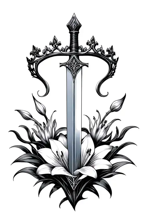 Sword Lilies Crown Surrounded