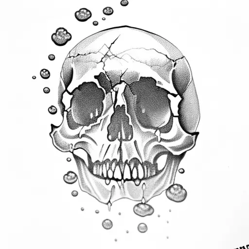 Skull With Raincloud