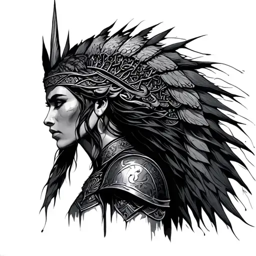 Valkyrie Warrior Woman Standing