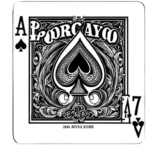 Porcayo 2003 With A Royal Flush Background
