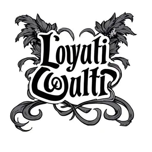 Make A Name Saying Loyalti No Background