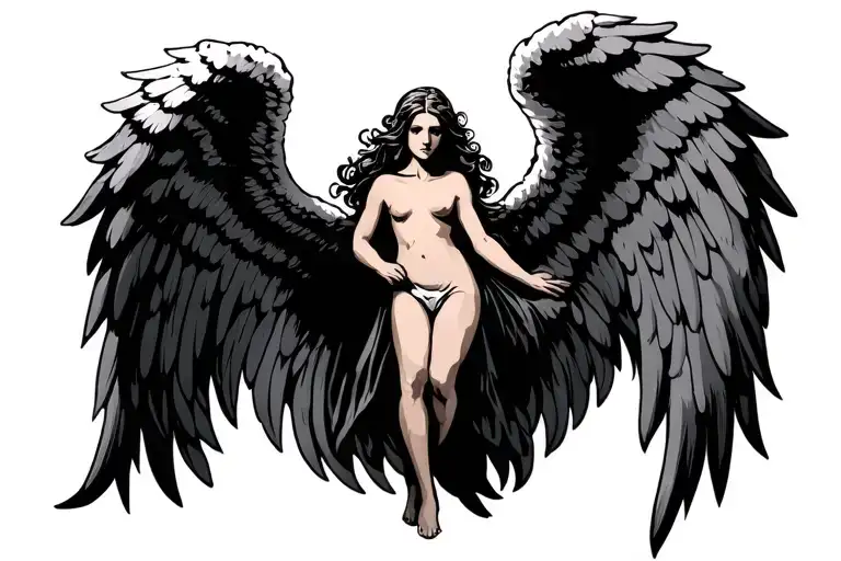 Small Set To Angel Wings Spread Wide