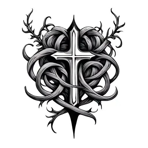 Cross Vine Intertwined