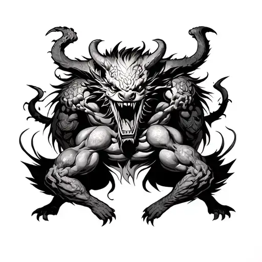 Sumari Fighting Demon Back