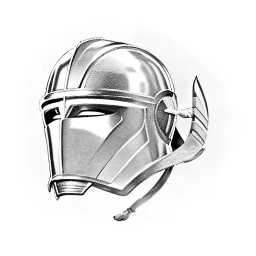 Spartan Helmet Facing Forwards