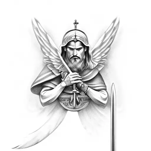 Winged Saint With Sword