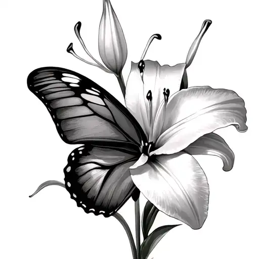 Half Butterfly Half Stargazer Lily